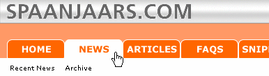 On the Main Menu, click one of the tabs to open that category.