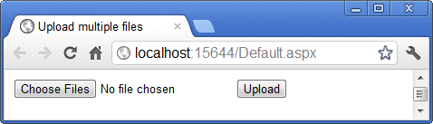 Chrome showing Multiple File Uploads
