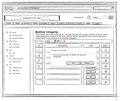 The Final Mockup in Microsoft Office Visio 2010