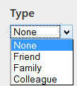A drop-down list with values from an enum