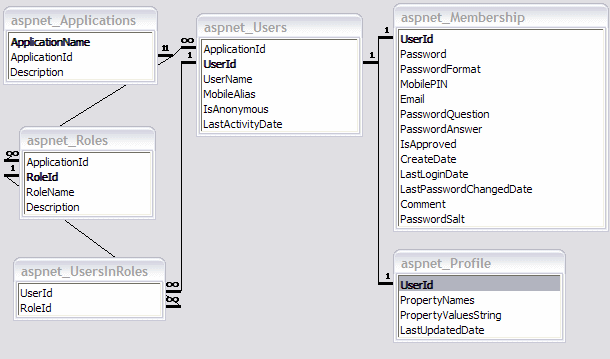 A Partial Schema of the Microsoft Access Database Used by the Access Providers